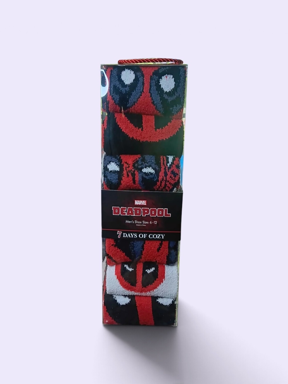 Men's Red & Black Cozy Socks - 7 Days Pack